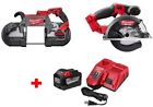 2729-20-2782-20-48-59-1890 Milwaukee Metal Cutting Band Saw Combo Kit Cordless 0835000077123