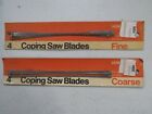 4-coarse 7540 7520 Howard Coping Saw Blades Fine Inches Long
