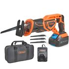 9100014 Vonhaus Cordless Reciprocating Saw Kit With Wood Blades 5056115706653