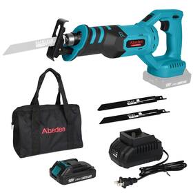 Abeden 740863678465 Cordless Reciprocating Saw Kit With 18v 2.0ah Li-ion Battery And Charger Elec