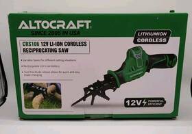 Crs106 Altocraft 12v Cordless Reciprocating Saw With 2 Bat Portable Small Power Cutter
