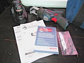 601f4l910 Bosch Brushless Reciprocating Saw Ps60 Hd Charger Bc330 And 2 Ah Battery With Bag