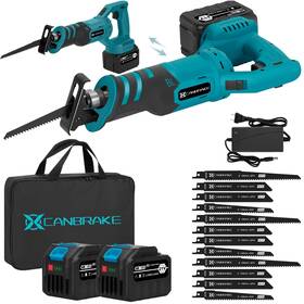 Canbrake 768553577973 Cordless Reciprocating Saw With Rotated Handle 2 X 6.0ah Battery Brushless P