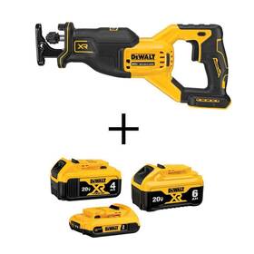 Dcb346-3wcs382b Dewalt Reciprocating Saw 20v Max Xr Li-ion Brushless Cordless With 3 Batteries