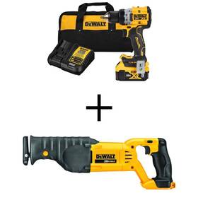 Dcd800p1wdcs380 Dewalt Drill/driver Kit 20v Cordless 2000rpm Belt Clip Reciprocating Saw Toolbag