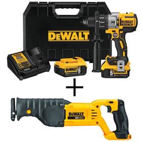 Dcd996p2w380b Dewalt Hammer Drill Kit Reciprocating Saw 20v Max Xr Li-ion Brushless Cordless