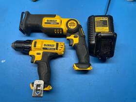 Dcs310n Dewalt Combo 12v Reciprocating Saw And Drill Battery Charger Bag Dcd710