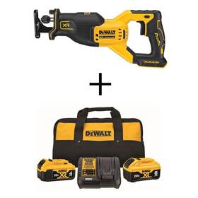 Dcs382bwcb2460c Dewalt Cordless Reciprocating Saw 20v Max Xr Brushless With 6ah / 4ah Starter Kit