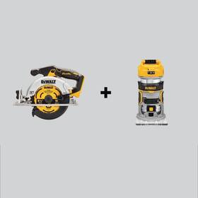 Dcs565bwdcw600b Dewalt Circular Saw 20v Max Li-ion Cordless Brushless Tools-only With Router