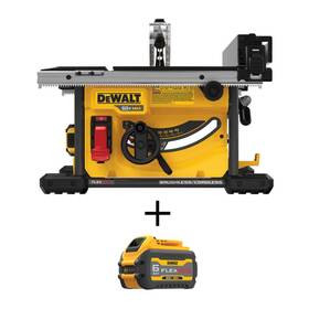 Dcs7485bwdcb606 Dewalt Flexvolt 60v Max Cordless Brushless 8-1/4 Inch Table Saw Kit With