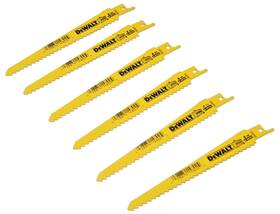 Dw4802b Dewalt 6 Pcs Inch Tpi Taper Back Bi-metal Reciprocating Blade For Wood Cutting