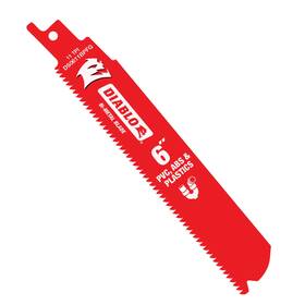 Ds0611bpfg5 Diablo 6 Inch 11tpi Bi-metal Reciprocating Saw Blade For Pvc Abs And Plastics 5pk