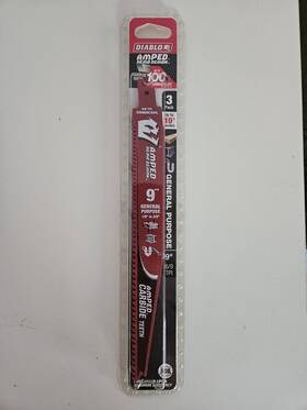 Ds0909cgpa Diablo Amped 9 Inch Carbide Reciprocating Saw 3 Pack Demo Demon