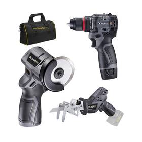 Rk12136-2-k2 Durofix 716872189175 G12 Series 12v Cordless 3/8 Inch Hammer Drill Power Tool Combo Kit W
