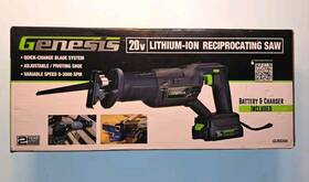 Glrs20a Genesis New 20 Volt Cordless Variable Speed Reciprocating Saw Battery Charger