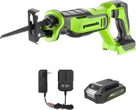 1201002 Greenworks North America 24v 1 Inch Brushless Reciprocating Saw Kit With 2 Ah Battery And Charger 12