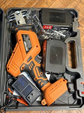 Ht-rs001og-by Hotoby 21v Cordless Reciprocating Saw Kit With 2 Li-ion Batteries And Charger