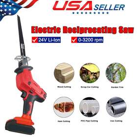 Jahyshow 880429748093 24v Cordless Reciprocating Saw Wood Metal Cutting Compact And Convenient