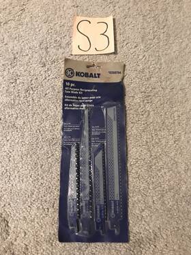 0358794 Kobalt 10 Piece All Purpose Reciprocating Saw Blade Kit #0358794 Blue Usa New