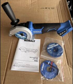 Kmc124b-03 Kobalt 24v Max Brushless 4-in Multi-purpose Saw With Blades. No Battery Box
