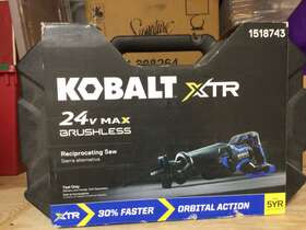 Kxrs-124b-03 Kobalt Xtr 24-volts Max Variable Speed Brushless Cordless Reciprocating Saw