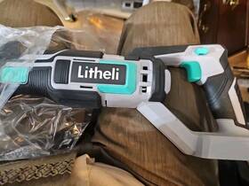 Litheli 740907585971 Reciprocating Saw Cordless Powerful Hand Kit With 20v 4.0 Ah Battery And F