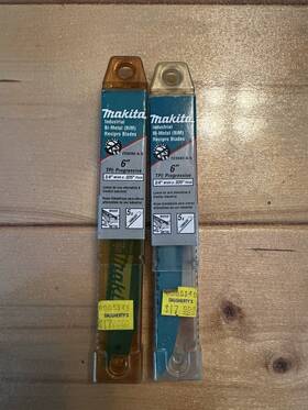 723083-a-5 Makita 6-inch Prog. Cordless Recip Blades 2 X 5 Packs 10 Total
