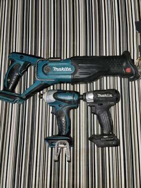 Bjr181 Makita 18v Reciprocating Saw And 2 Drivers Read