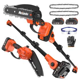 B0dgl7f8p8 Maxlander 2-in-1 Cordless Pole Saw Mini Chainsaw 6 Inch Electric Saws For