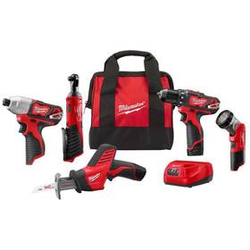 2407-20 Milwaukee 045242510733 2498-25 M12 12v Cordless 5-tool Combo Kit 3/8 Inch Drill/dri