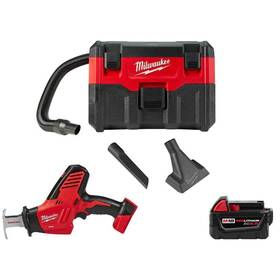 0880-20-2625-20-48-11-1850 Milwaukee Wet/dry Vacuum 2 Gal. Reciprocating Saw 18v Cordless With 5ah Battery