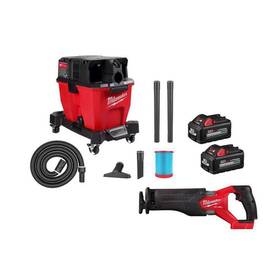 0920-20-2821-20-48-11-1862 Milwaukee Wet/dry Vacuum 18v Cordless Dualbattery Sawzall Reciprocating Saw 9gal