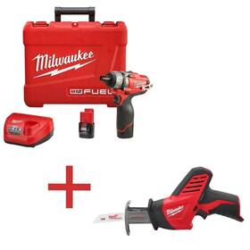 2402-22-2420-20 Milwaukee Power Tools M12 Fuel 12-volt Lithium-ion Hex Cordless Screwdriver Kit