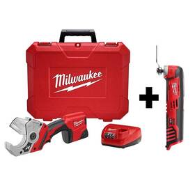 2470-21-2426-20 Milwaukee M12 12-volt Lithium-ion Cordless Pvc Shear Kit With Multi-tool