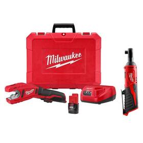 2471-21-2457-20 Milwaukee Power Cutting Tool 12v Li-ion Cordless Copper Tubing With Charger Ratchet