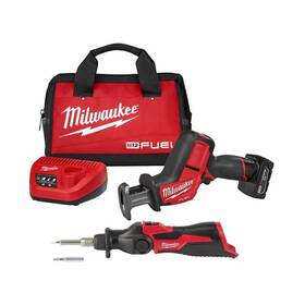 2520-21xc-2488-20 Milwaukee Hackzall Reciprocating Saw Kit With M12-soldering Iron 12v Lit-ion