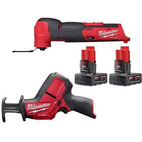 2526-20-2520-20-48-11-2412 Milwaukee M12 Fuel 12v Lithium-ion Cordless Oscillating Multi-tool And Hackzall With Two