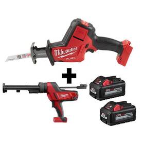 2719-20-2641-20-48-11-1862 Milwaukee Hackzall Reciprocating Saw 18v M18 Caulk Gun With 2-m18 6.0ah Batteries