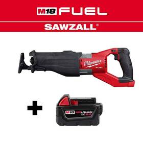 2722-20-48-11-1850 Milwaukee Super Sawzall Orbital Reciprocating Saw 18v Cordless With 5.0 Ah Battery