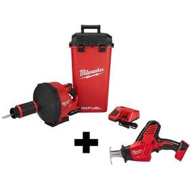 2772a-21-2625-20 Milwaukee Drain Cleaning Snake Auger 18v Li-ion Cordless With Reciprocating Saw