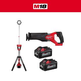 2821-20-2131-20-48-11-1862 Milwaukee Sawzall Saw 18v Li-ion Cordless With Tower Light 2 6ah Batteries