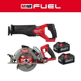 2821-20-2830-20-48-11-1862 Milwaukee Reciprocating Saw Circular 18v Li-ion Brushless With 2 Batteries