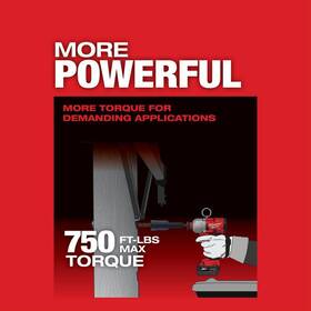 2865-22 Milwaukee Impact Wrench 18v Lithium-ion Brushless Cordless Led Light In Red