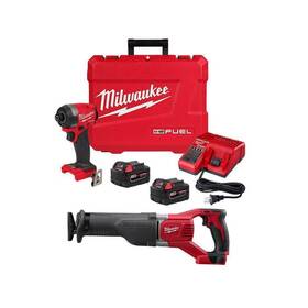 2953-22-2621-20 Milwaukee Impact Driver Kit With Sawzall Reciprocating Saw 18v Li-ion Brushless