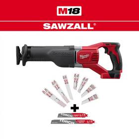 Milwaukee 313040914962 M18 18v Lithium-ion Cordless Sawzall Reciprocating Saw With Blade Set 1