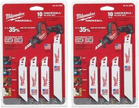 49-22-0220 Milwaukee 313095597585 3/4in W Hackzall Tm Blade Set 2 Pack Sold As 20