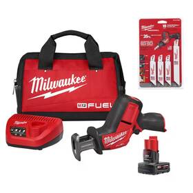 Milwaukee 313108372307 M12 Fuel 12-volt Lithium-ion Cordless Hackzall Reciprocating Saw Kit With Hackza