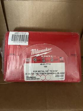 48-01-7712 Milwaukee 100 Pack 6 Inch Torch Sawzall 10 Tpi Metal Blades