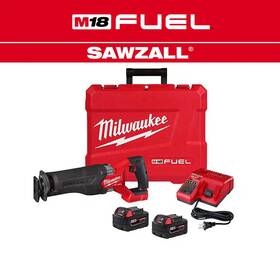 Milwaukee 711181543056 M18 Fuel 18v Lithium-ion Brushless Cordless Sawzall Reciprocating Saw Kit With Two
