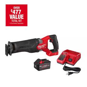 Milwaukee 711181714029 18-v Brushless Cordless Sawzall Reciprocating Saw Kit With 1 Forge 60a